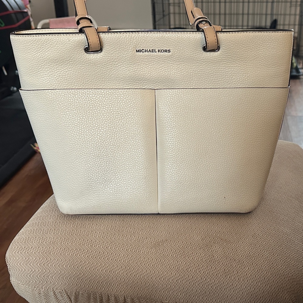 Michael Kors Ivory Textured Handbag